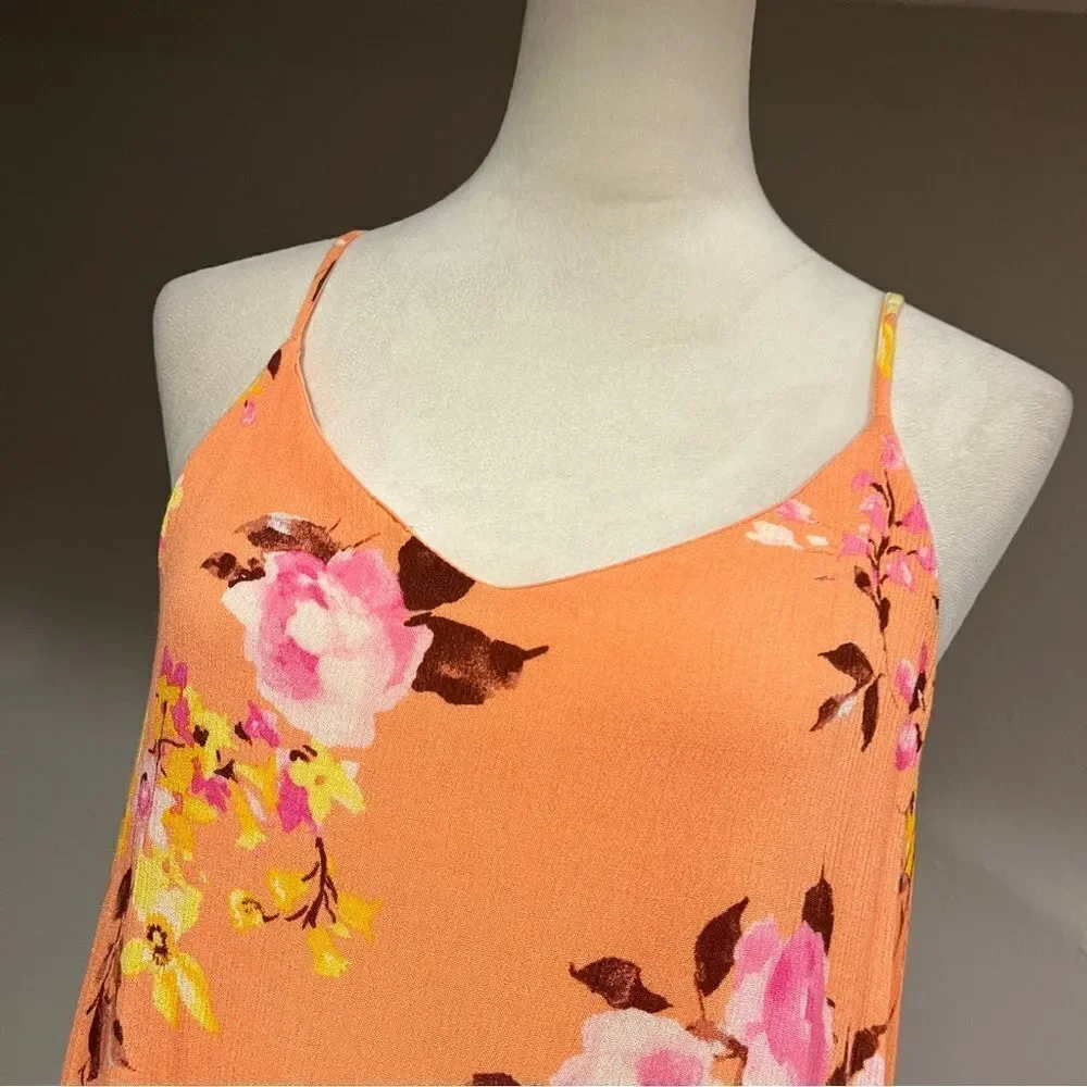 Staccato v-neck swing style flowy‎ floral dress with straps